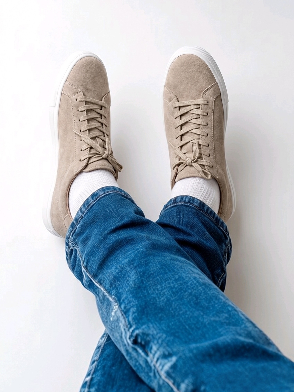 BYLT Basics Everyday Premium Suede Sneakers - Tan/Beige Men's Size 10.5
